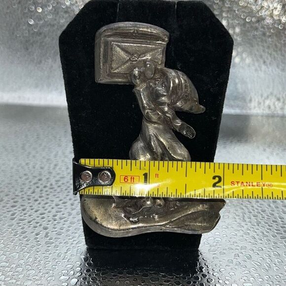 Vintage 1940’s Hummel Pewter Brooch Pin Letter to Santa Claus Holiday Christmas - Picture 3 of 6